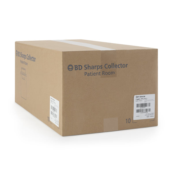 BD™ Sharps Container Red Base 16-3/5 H X 10-7/10 W X 6 D Inch Horizontal Entry 3 Gallon (328286_EA) 1/EA