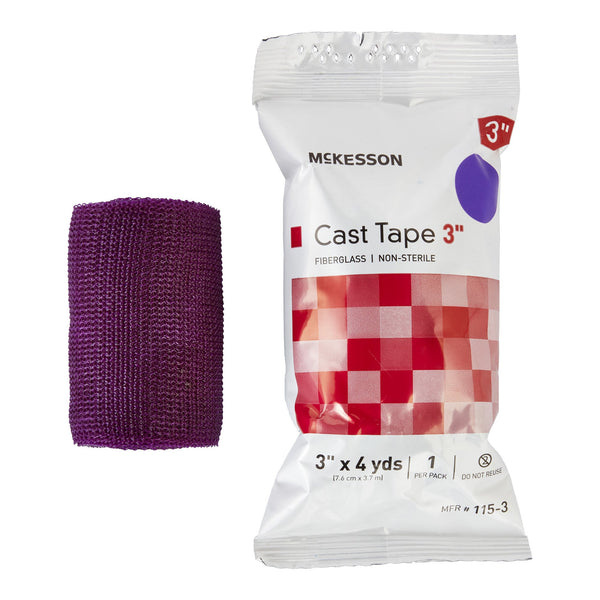 McKesson Cast Tape 3 Inch X 12 Foot Fiberglass Purple (733695_BX) 10/BX