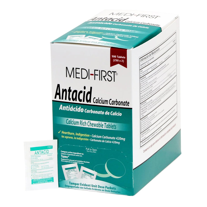 Medi-First® Antacid 420 mg Strength Tablet 500 per Box (498781_BX) 1/BX