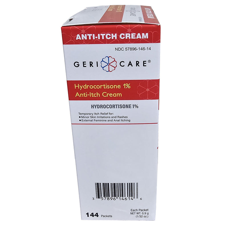 Geri-Care® Itch Relief 1% Strength Cream 144 Per Box Individual Packet (1234577_BX) 144/BX