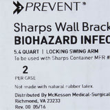 McKesson Prevent® Sharps Container Bracket Plastic Wall Mount Locking (1011864_CS) 2/CS