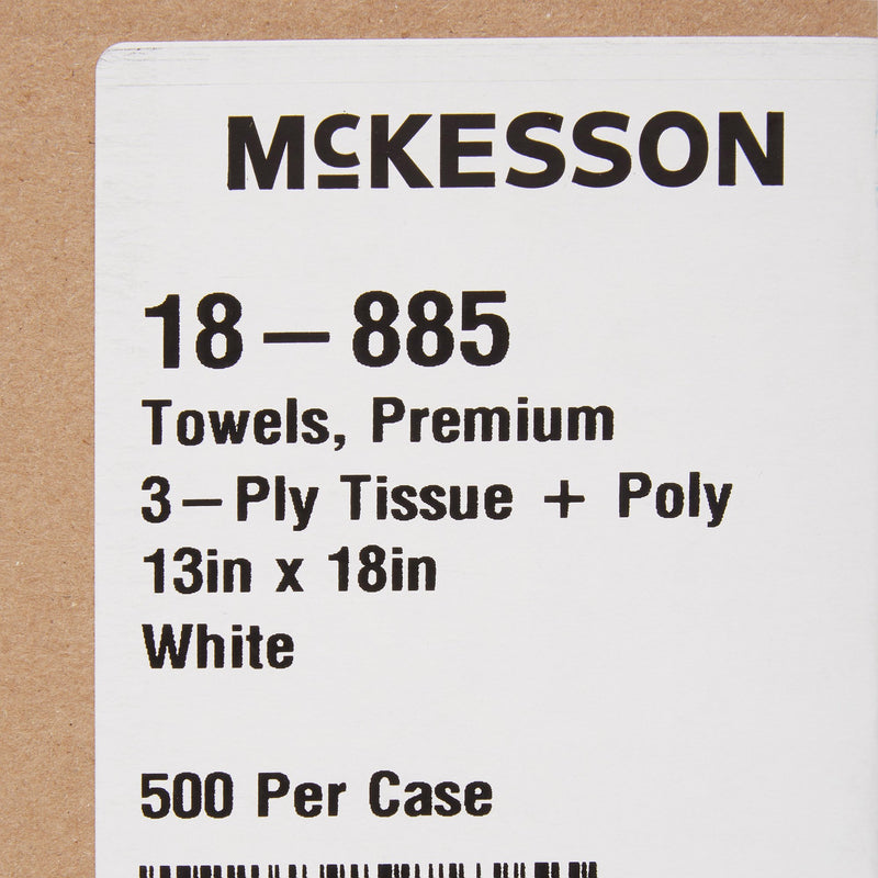 McKesson Procedure Towel 13 W X 18 L Inch White NonSterile (164755_CS) 500/CS