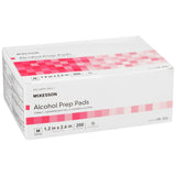 McKesson Alcohol Prep Pad 70% Strength Isopropyl Alcohol Individual Packet Medium Sterile (191089_BX) 200/BX