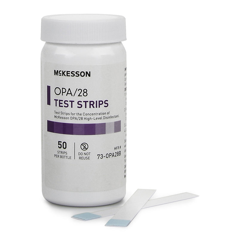McKesson OPA/28 OPA Concentration Indicator Pad 50 Test Strips Bottle Single Use (852218_BT) 1/BT