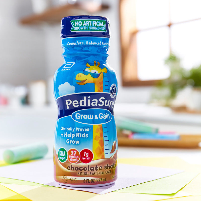 PediaSure® Grow & Gain Shake Pediatric Oral Supplement Chocolate Flavor 8 oz. Bottle Liquid Calories (649265_PK) 6/PK
