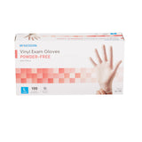 McKesson Exam Glove Large NonSterile Vinyl Standard Cuff Length Smooth Clear Not Rated (354440_BX) 100/BX