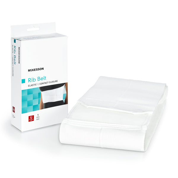 McKesson Rib Belt One Size Fits Most Hook and Loop Closure 28 to 50 Inch Waist Circumference 6 Inch Height Adult (1159130_EA) 1/EA