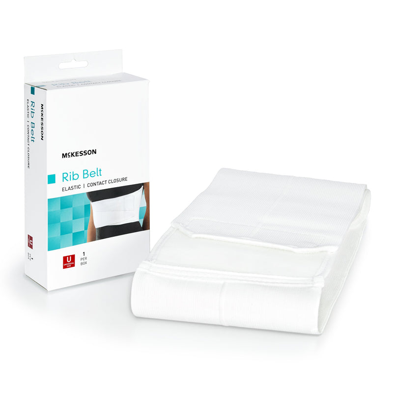 McKesson Rib Belt One Size Fits Most Hook and Loop Closure 28 to 50 Inch Waist Circumference 6 Inch Height Adult (1159130_EA) 1/EA