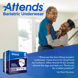 Attends® Bariatric Unisex Adult Absorbent Underwear Pull On with Tear Away Seams 3X-Large Disposable Heavy Absorbency (1184056_PK) 10/PK