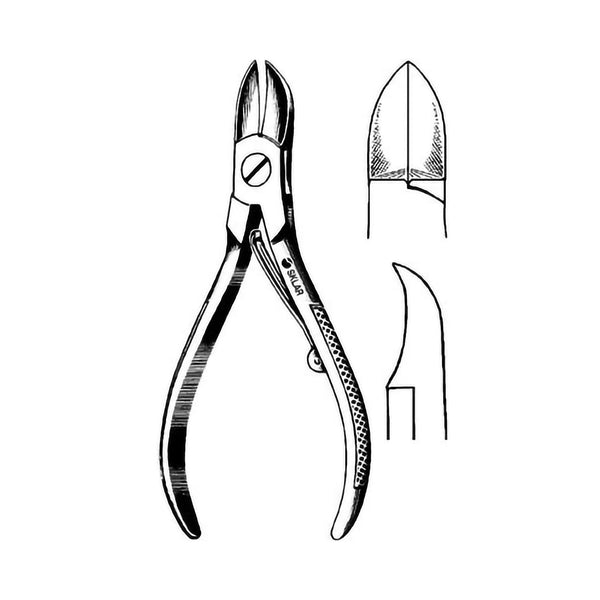 Econo™ Nail Nipper Straight Concave Jaw 4-1/2 Inch Length Pakistan Stainless Steel (890091_EA) 1/EA
