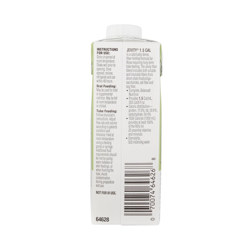 Jevity® 1.5 Cal with Fiber Tube Feeding Formula Unflavored Liquid 8 oz. Reclosable Carton (1048206_EA) 1/EA