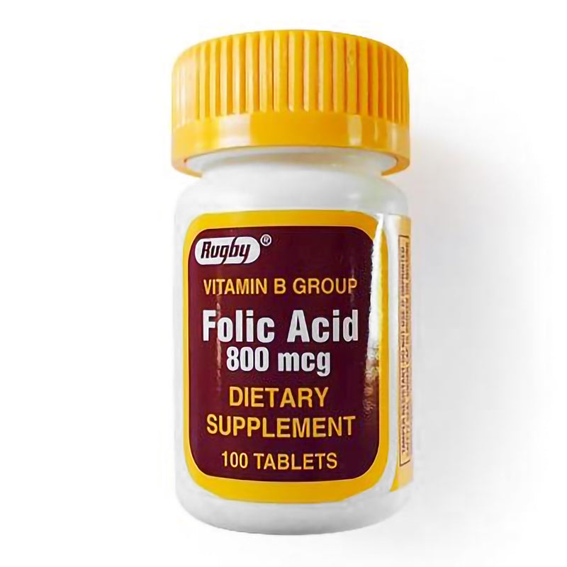 Major Pharmaceuticals Vitamin Supplement Folic Acid 800 mcg Strength Tablet 100 per Bottle (1171949_BT) 1/BT