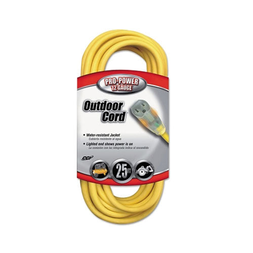 CCI Southwire Yellow Jacket® Power Cord, 25 ft, 1 Outlet, Yellow (172-02587-88-02) Each