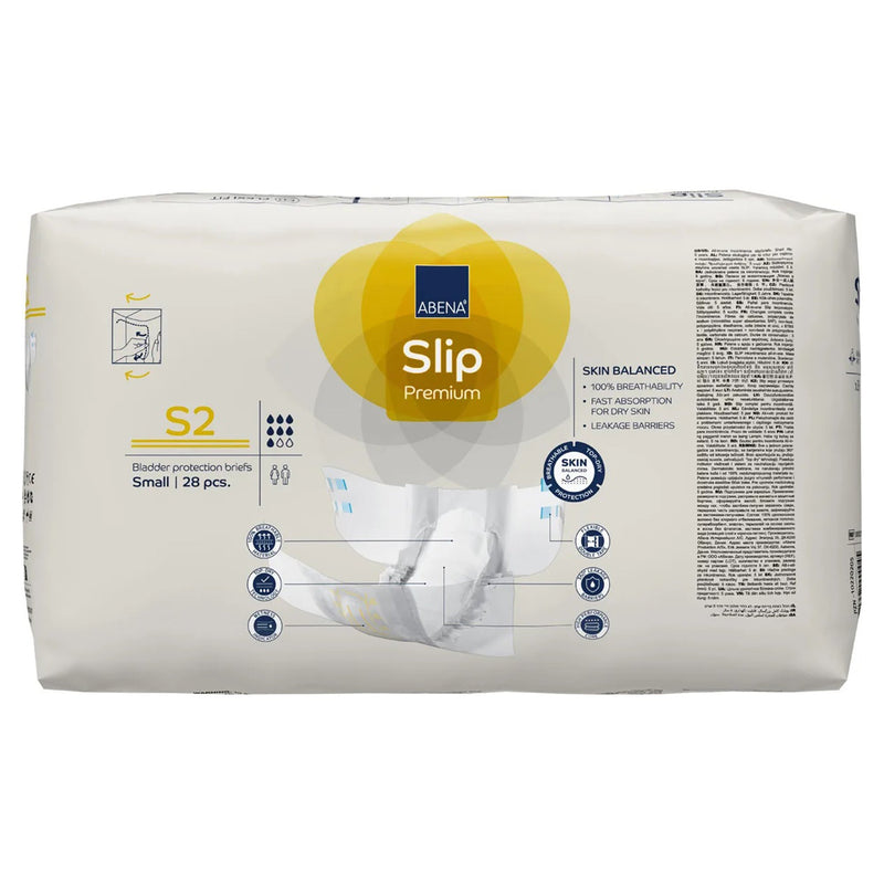 Abena® Slip Premium S2 Unisex Adult Incontinence Brief Small Disposable Heavy Absorbency (1218197_PK) 28/PK