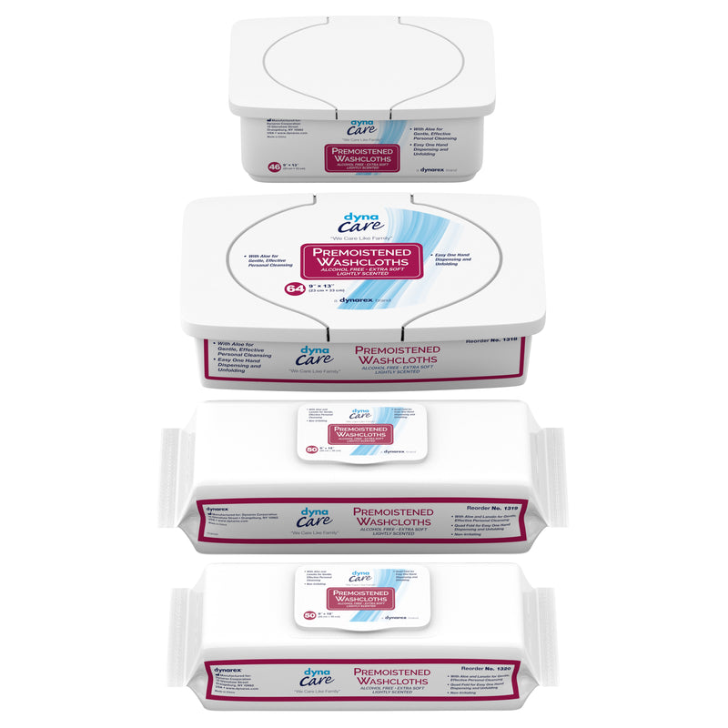 Dynarex® Personal Cleansing Wipe Soft Pack Unscented 64 Count (1014361_CS) 8/CS