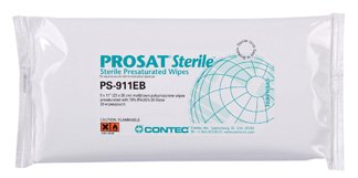 PROSAT® Sterile™ Surface Disinfectant Cleaner Premoistened Cleanroom Manual Pull Wipe 30 Count Soft Pack Alcohol Scent Sterile (740603_PK) 30/PK