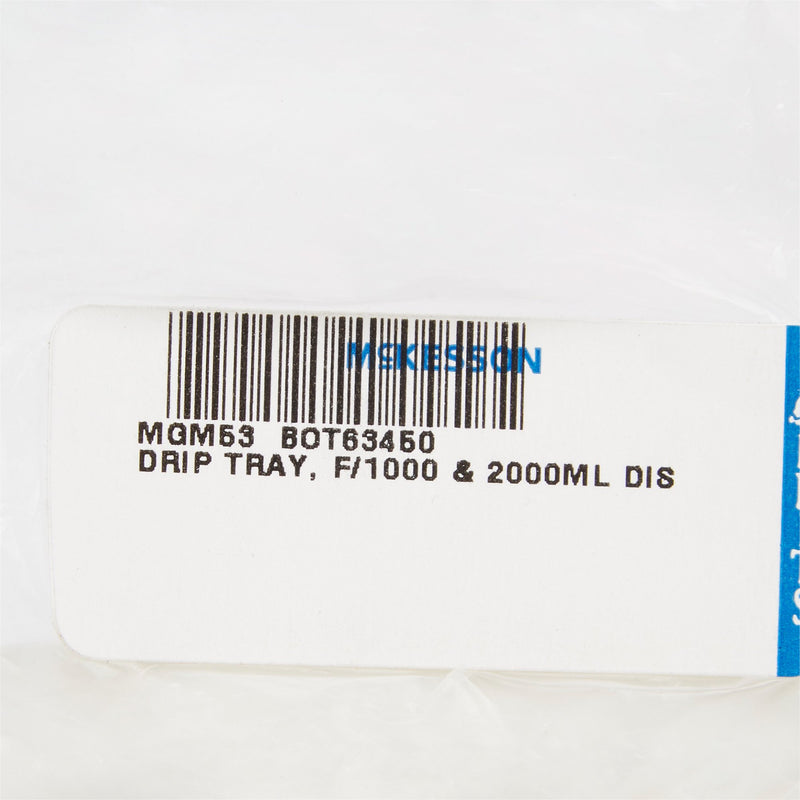 McKesson Brand Dispenser Drip Tray White, ABS Plastic, 4W X 3-3/4D X 5-1/2H Inch (822620_EA) 1/EA