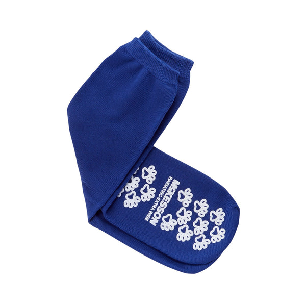 McKesson Terries™ Slipper Socks Unisex Adult Bariatric / X-Wide Double Tread Single Patient Use Royal Blue (558997_CS) 48/CS