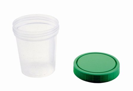 AMSure® Specimen Container 120 mL (4 oz.) Screw Cap Patient Information Poly Bagged Sterile / Sterile Inside Only (488129_EA) 1/EA