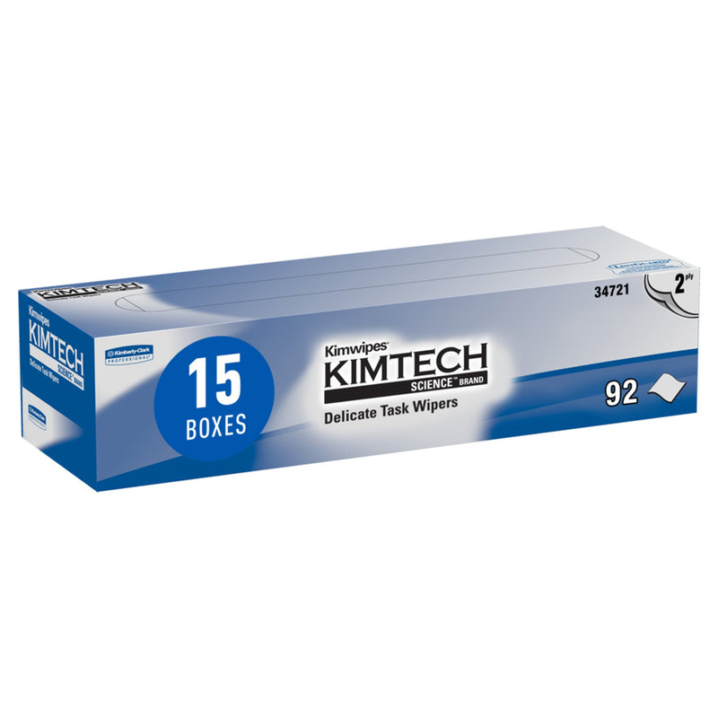 Kimtech Science Kimwipes Delicate Task Wipe Light Duty 90 Count Box 14-7/10 X 16-3/5 Inch NonSterile Disposable (52386_CS) 15/CS