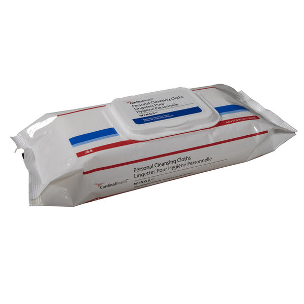 Cardinal Health™ Wings™ Personal Cleansing Wipe Soft Pack Scented 64 Count (1189849_PK) 64/PK