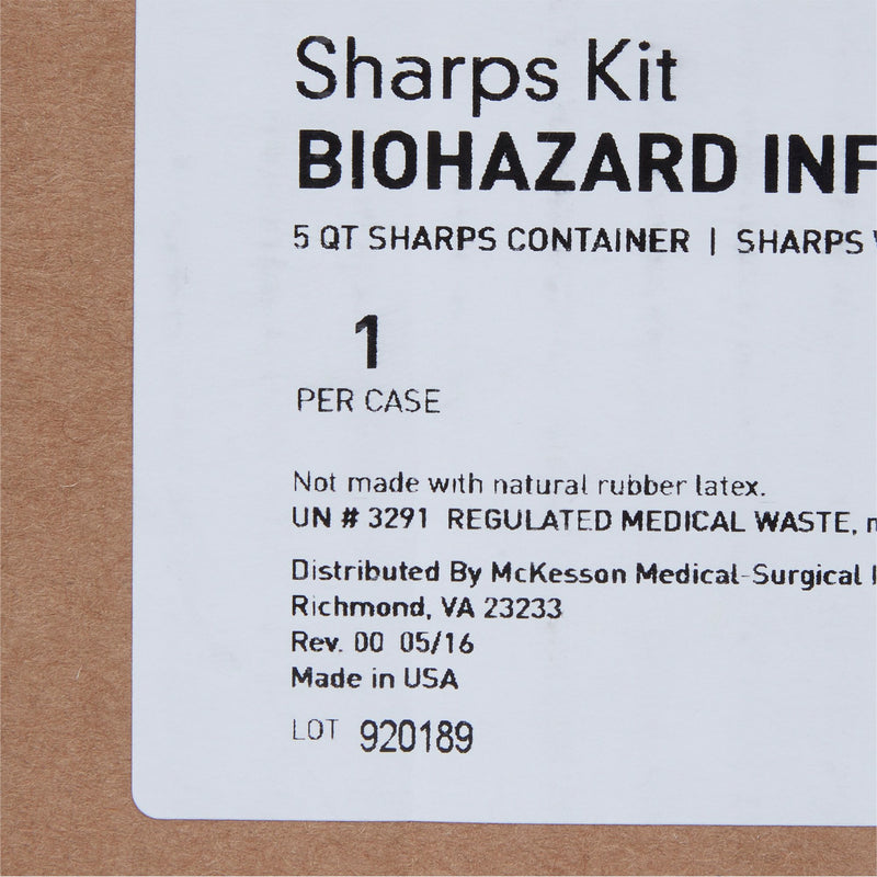 McKesson Prevent® Sharps Container Cabinet / Wall Enclosure with Glove Box Polypropylene Wall Mount Locking (855131_EA) 1/EA