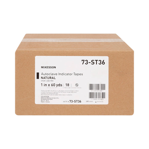 McKesson Steam Indicator Tape 1 Inch X 60 Yard Steam (524900_CS) 18/CS
