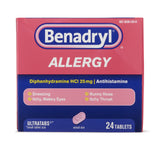 Benadryl® Allergy Relief 25 mg Strength Tablet 24 per Box (825634_CT) 24/CT