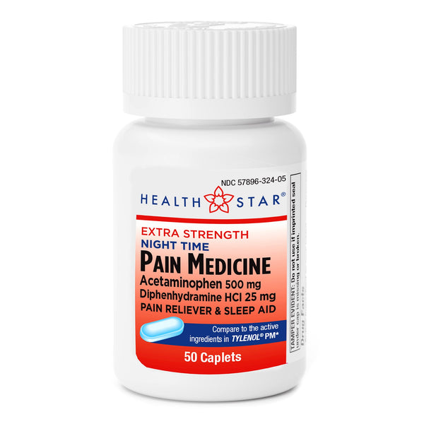 Geri-Care Nightime Pain / Allergy Relief 500 mg Strength Acetaminophen / Diphenhydramine HCl Capsule 50 per Bottle (1212889_BT) 1/BT