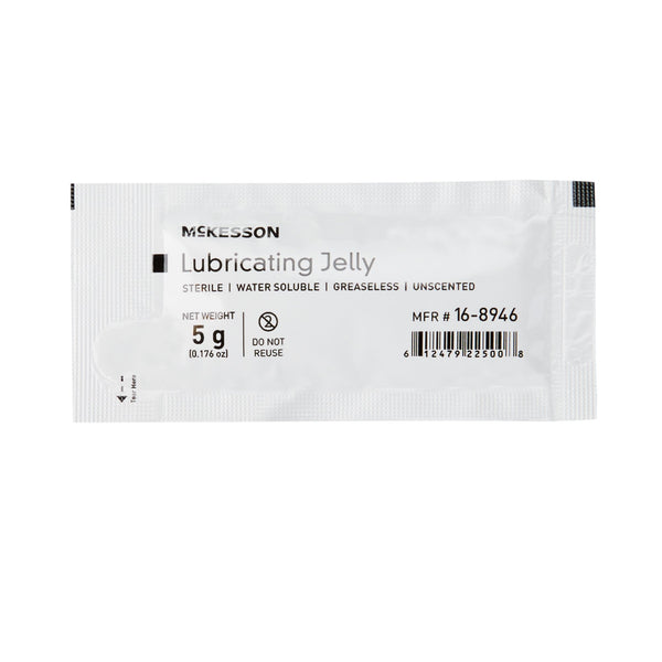 McKesson Lubricating Jelly 5 Gram Individual Packet Sterile (1066699_EA) 1/EA