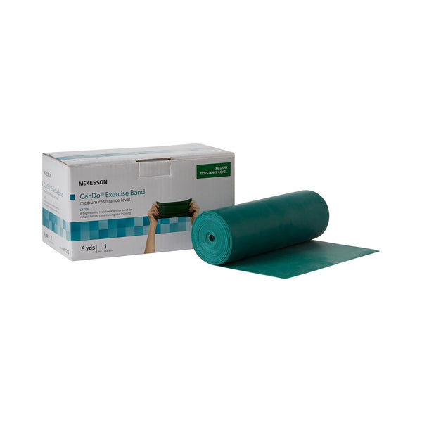 McKesson CanDo® Exercise Resistance Band Green 5 Inch X 6 Yard Medium Resistance (1073310_EA) 1/EA