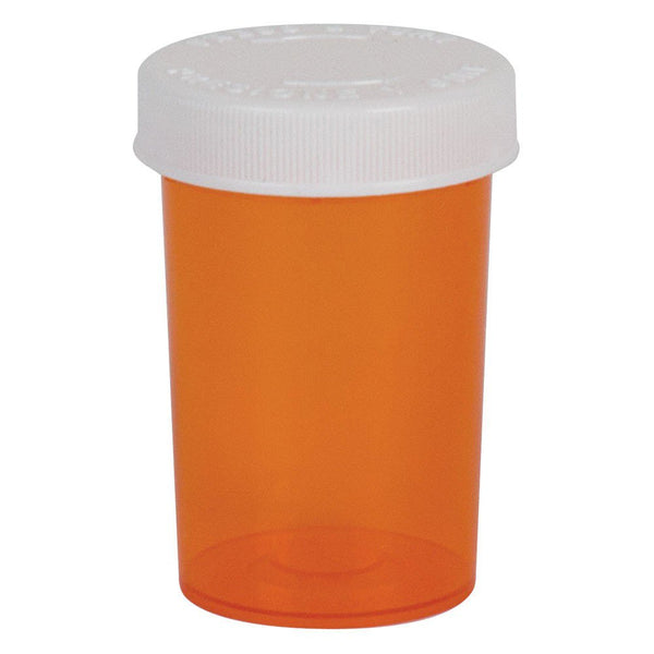 Ezydose® Push & Turn Prescription Vial 20 DRAM Amber (739958_CS) 180/CS