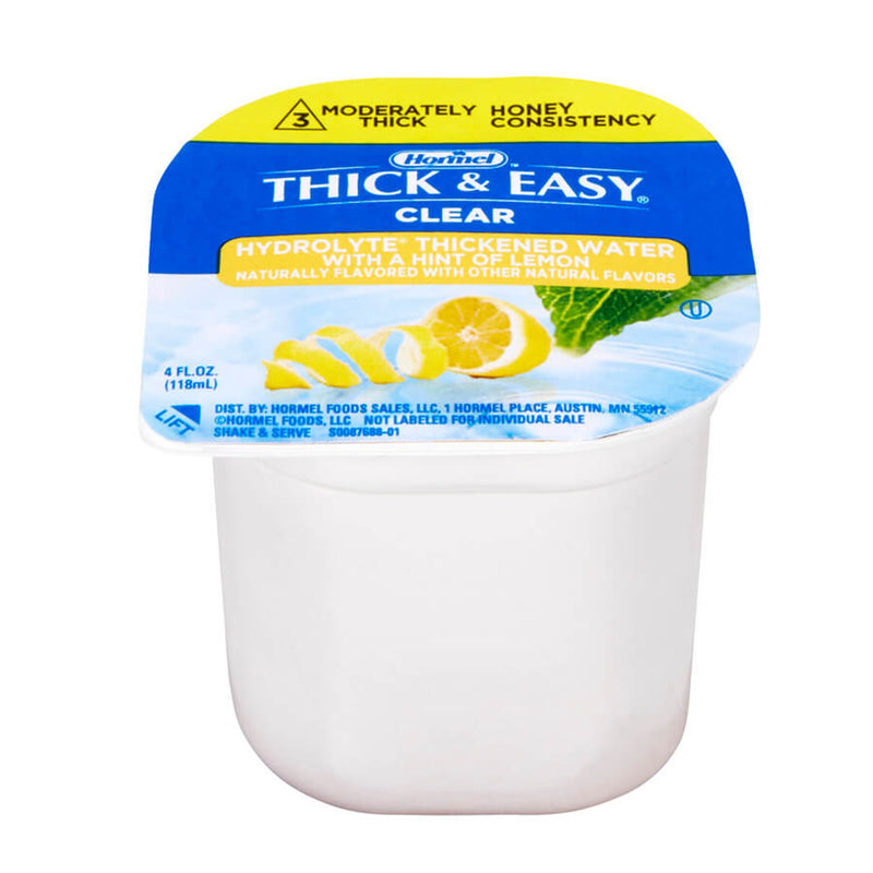 Thick & Easy® Hydrolyte® Thickened Water 4 oz. Portion Cup Lemon Flavor Liquid IDDSI Level 3 Moderately Thick/Liquidized (584161_CS) 24/CS