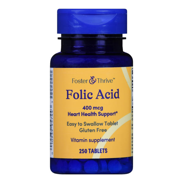 Foster & Thrive™ Vitamin Supplement Folic Acid 400 mcg Strength Tablet 250 per Bottle (1238896_BT) 1/BT