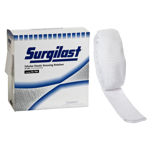 Surgilast® Elastic Net Retainer Dressing Tubular Elastic 25 Yard Size 8 White Medium Chest / Back / Perineum / Axilla NonSterile (450918_BX) 1/BX