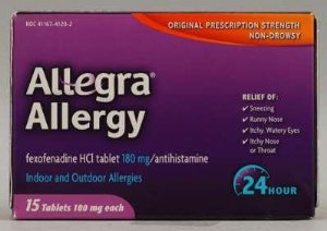 Allegra® Allergy Relief 180 mg Strength Tablet 15 per Box (830718_BX) 15/BX