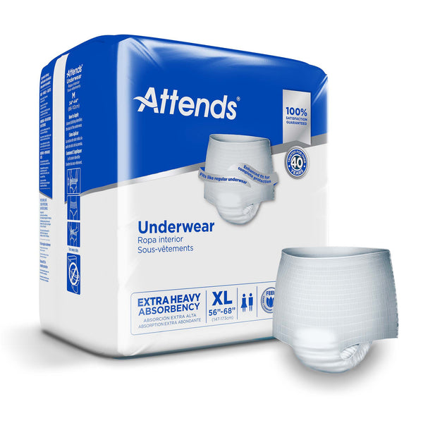 Attends® Care Unisex Adult Absorbent Underwear Pull On with Tear Away Seams X-Large Disposable Heavy Absorbency (771658_CS) 56/CS