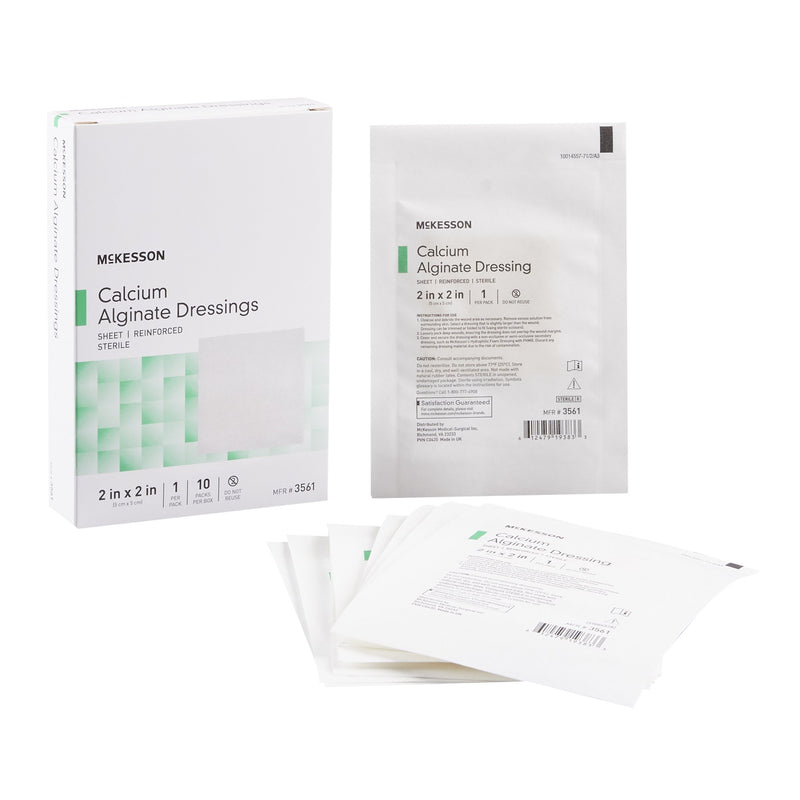 McKesson Alginate Dressing 2 X 2 Inch Square (883263_CS) 100/CS