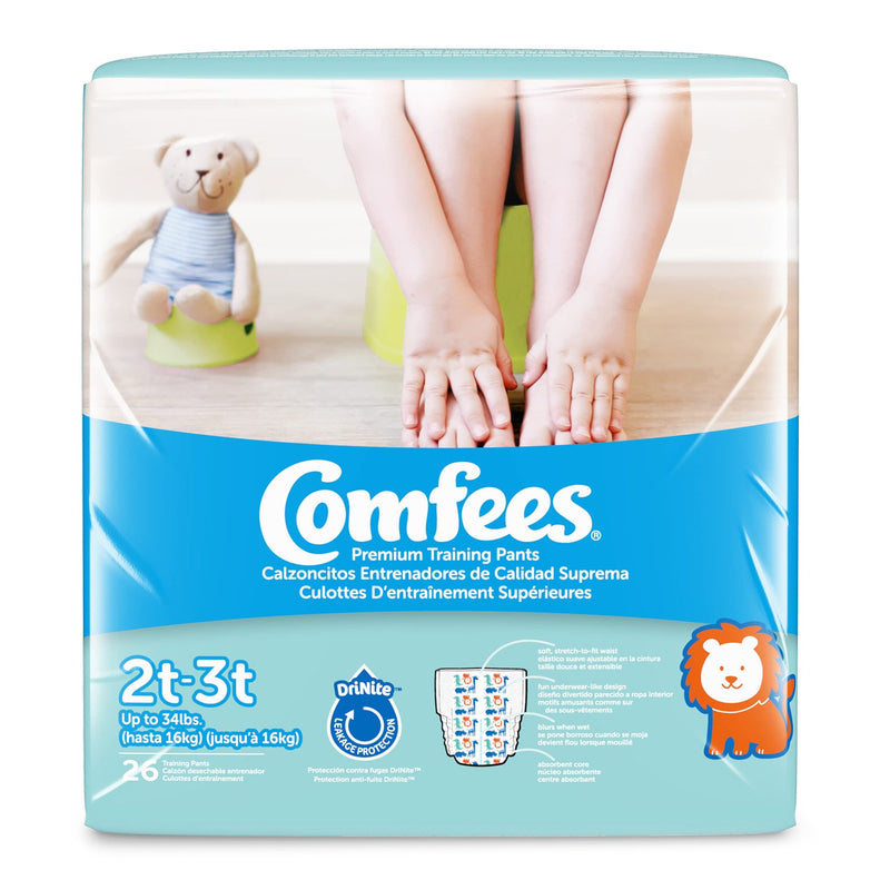 Comfees® Male Toddler Training Pants Pull On with Tear Away Seams Size 2T to 3T Disposable Moderate Absorbency (944455_CS) 156/CS