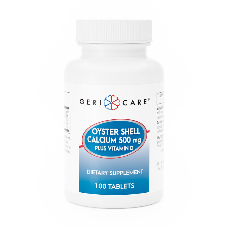 Geri-Care® Joint Health Supplement Calcium / Vitamin D 500 mg - 200 IU Strength Tablet 100 per Bottle (852547_BT) 1/BT