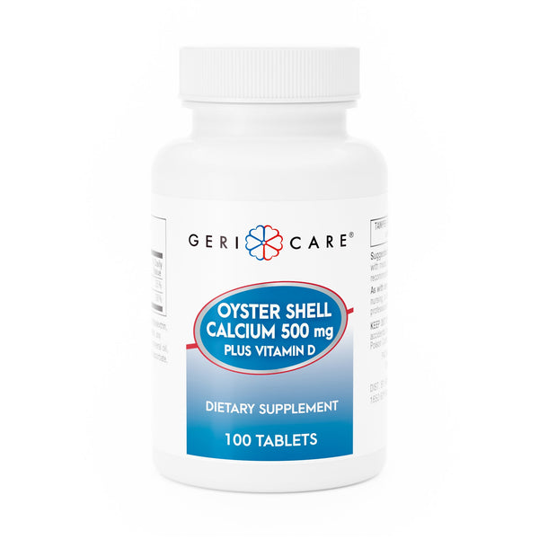 Geri-Care® Joint Health Supplement Calcium / Vitamin D 500 mg - 200 IU Strength Tablet 100 per Bottle (852547_CS) 12/CS