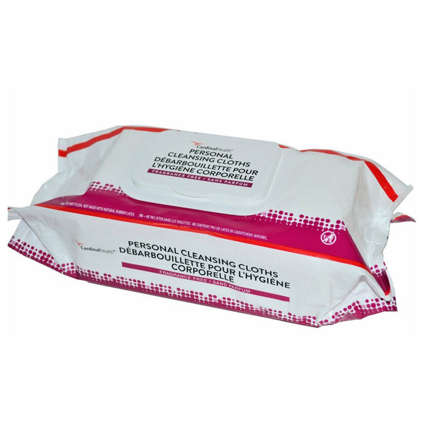 Cardinal Health™ Personal Cleansing Wipe Soft Pack Unscented 64 Count (1117288_PK) 64/PK