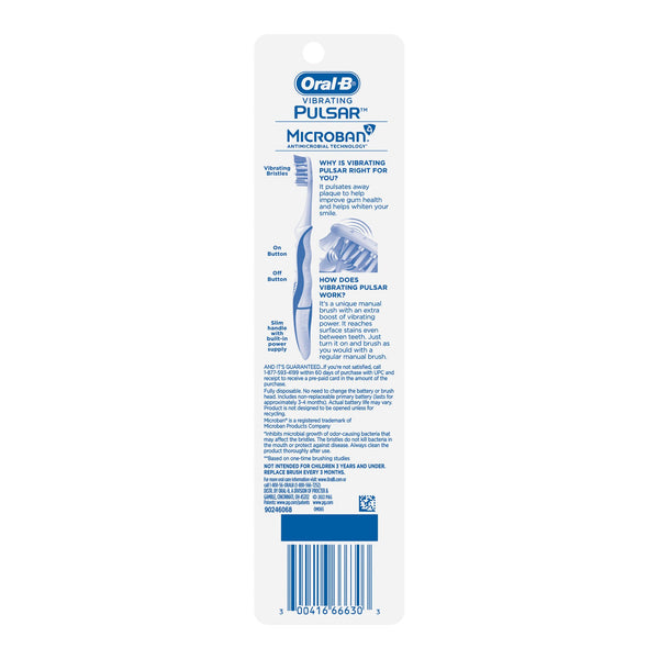 Oral-B Pulsar Toothbrush Blue / White Adult Soft (1231760_EA) 1/EA