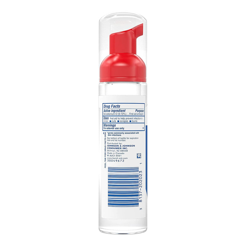 Band-Aid® Antiseptic BZK (Benzalkonium Chloride) Foaming Liquid 2.3 oz. Pump Bottle (1228820_EA) 1/EA