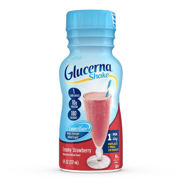 Glucerna® Original Shake Oral Supplement Creamy Strawberry Flavor Liquid 8 oz. Bottle (649275_CS) 24/CS