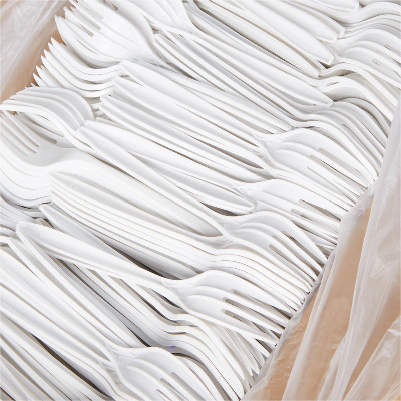 McKesson Fork Medium Weight White Polypropylene (959243_CS) 1000/CS