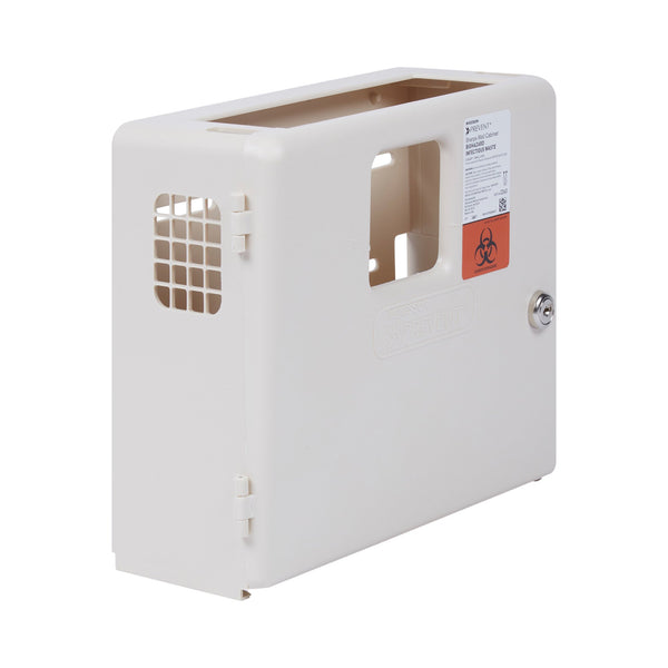 McKesson Prevent® Sharps Container Cabinet / Wall Enclosure High Impact Polystyrene Wall Mount Locking (855128_EA) 1/EA