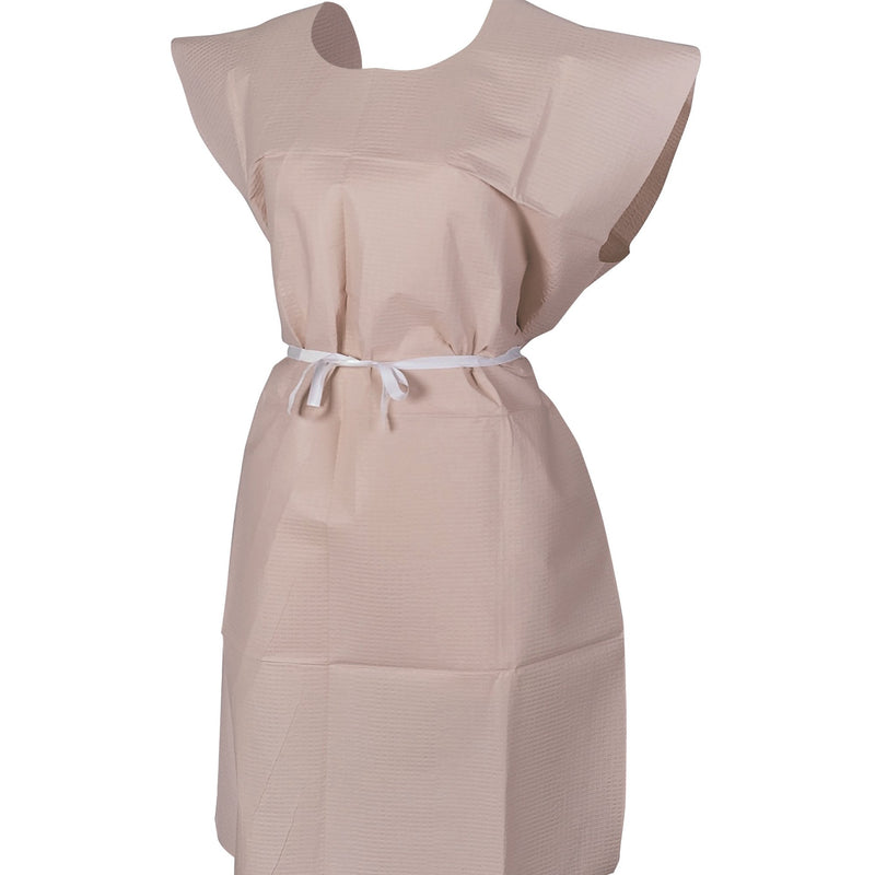 McKesson Patient Exam Gown One Size Fits Most Peach Disposable (194105_CS) 50/CS