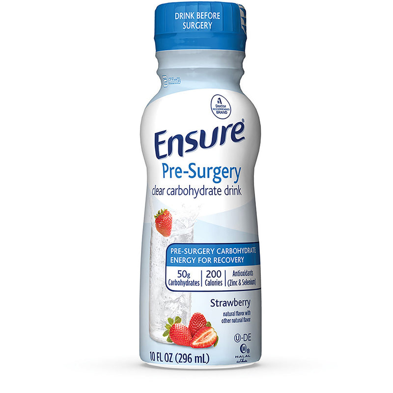 Ensure® Pre-Surgery Clear Carbohydrate Drink Oral Supplement Strawberry Flavor Liquid 10 oz. Bottle (1053429_CS) 12/CS