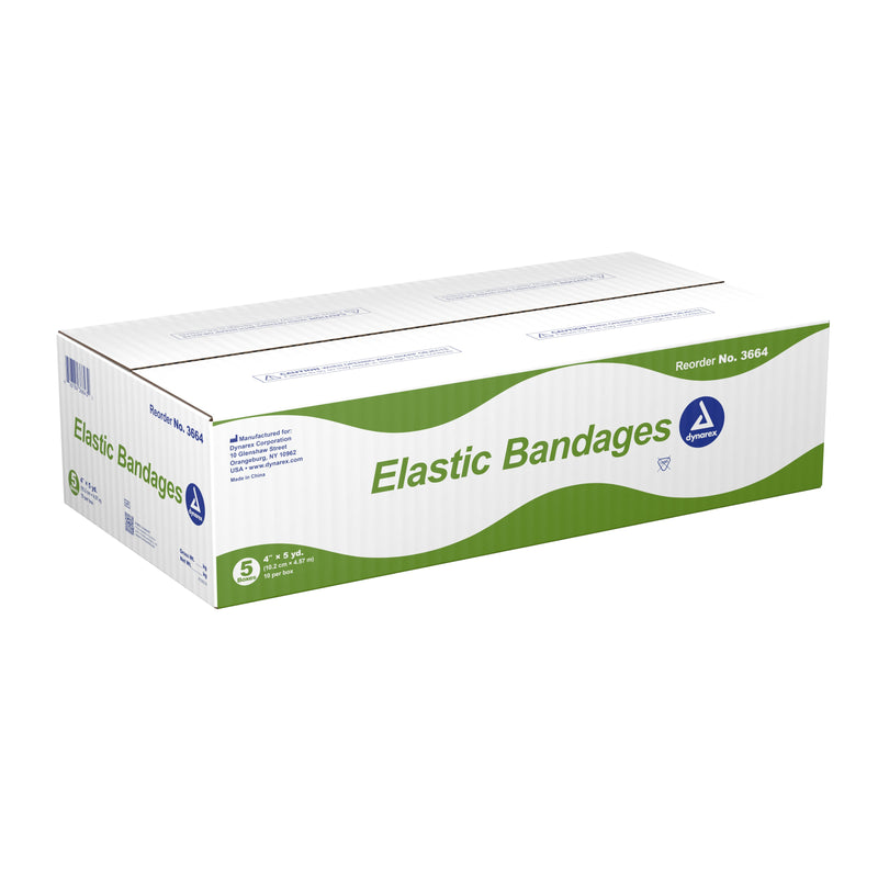 Dynarex® Elastic Bandage 4 Inch X 4-1/2 Yard Clip Detached Closure Tan NonSterile Standard Compression (885052_CS) 50/CS